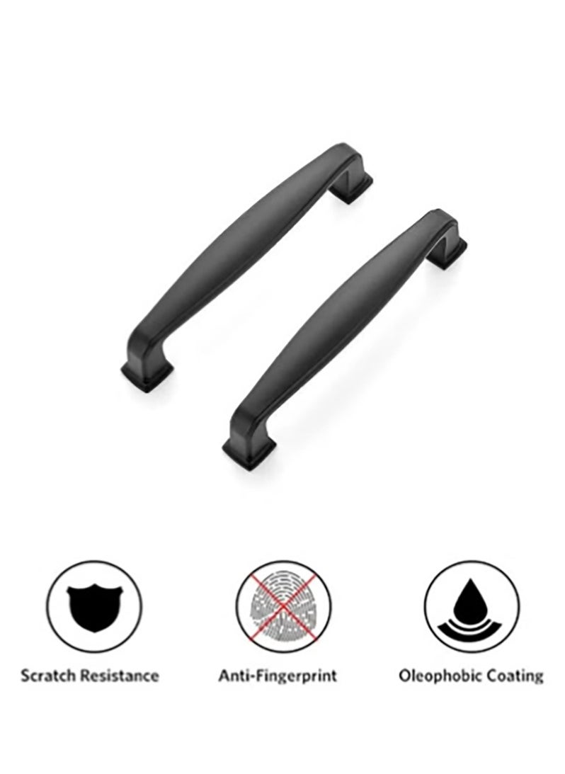 Bukela - Cabinet Handles, 2 Pack Solid Kitchen Cabinet Handles, Matte Cabinet Pulls Drawer Pulls, Kitchen Cabinet Hardware Handles for Cabinets Cupboard Drawer Handles (Black) - Image 1