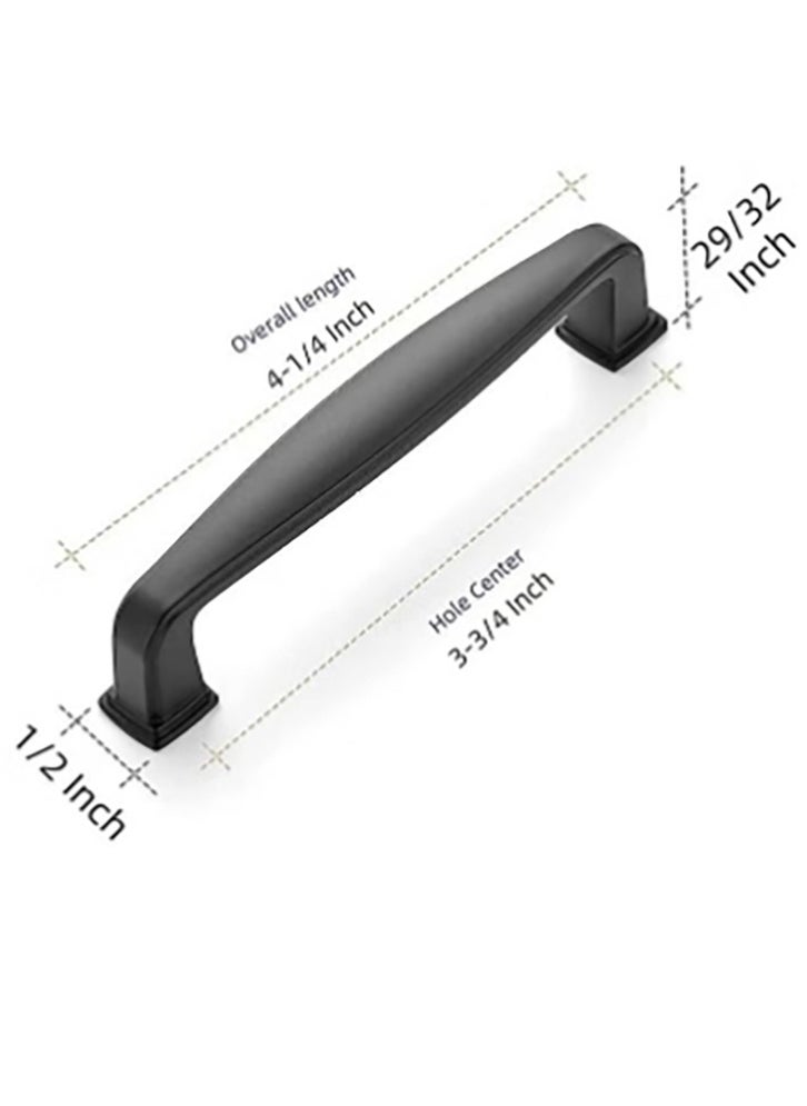 Bukela - Cabinet Handles, 2 Pack Solid Kitchen Cabinet Handles, Matte Cabinet Pulls Drawer Pulls, Kitchen Cabinet Hardware Handles for Cabinets Cupboard Drawer Handles (Black) - Image 1