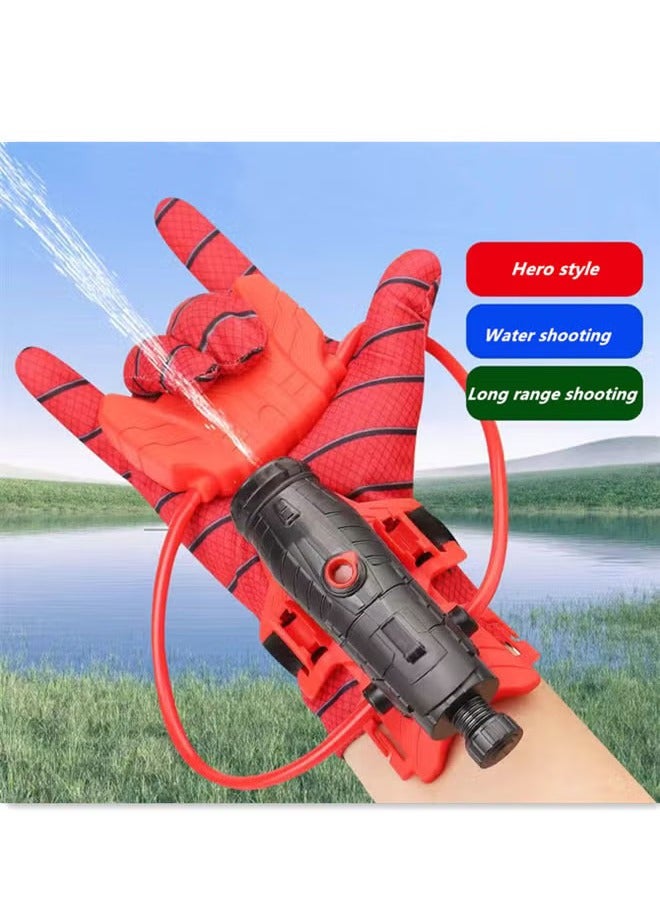 Spider Web Gloves Shooters Costume Toy for Kids Girl Boys, Spiderman Water Gun Cosplay Launcher Action Figure with Wrist Toys Birthday Party Decorations, Children Educational Toys Hero Launcher