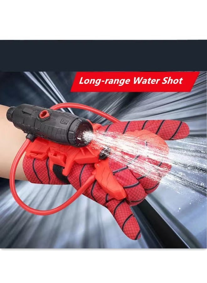 Spider Web Gloves Shooters Costume Toy for Kids Girl Boys, Spiderman Water Gun Cosplay Launcher Action Figure with Wrist Toys Birthday Party Decorations, Children Educational Toys Hero Launcher