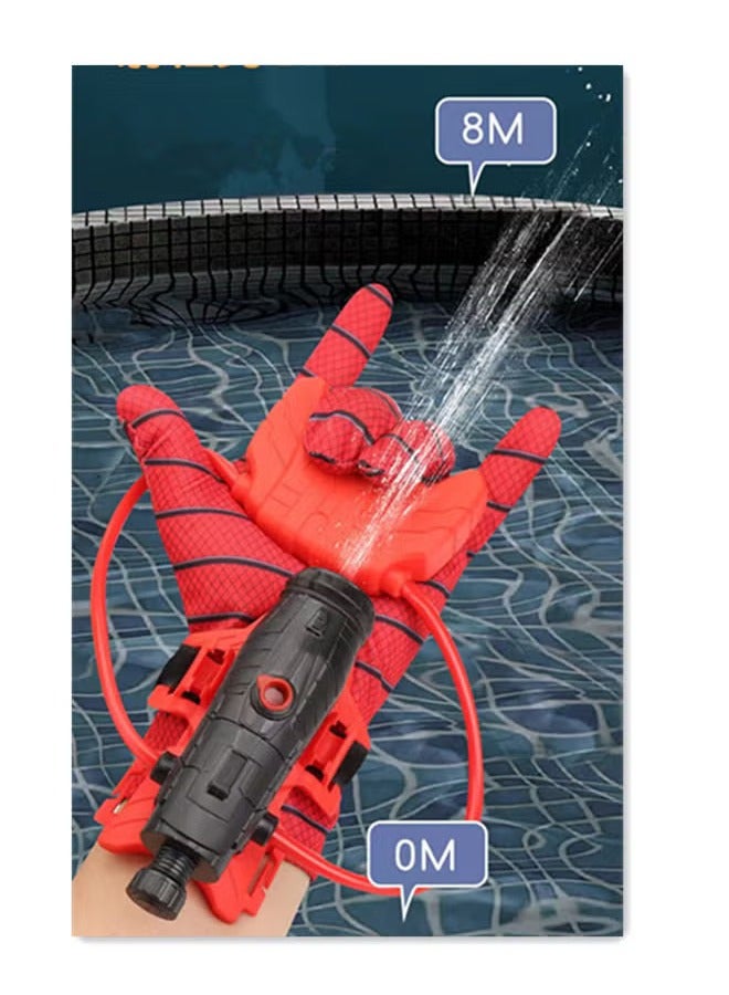 Spider Web Gloves Shooters Costume Toy for Kids Girl Boys, Spiderman Water Gun Cosplay Launcher Action Figure with Wrist Toys Birthday Party Decorations, Children Educational Toys Hero Launcher