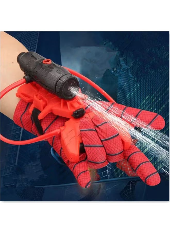 Spider Web Gloves Shooters Costume Toy for Kids Girl Boys, Spiderman Water Gun Cosplay Launcher Action Figure with Wrist Toys Birthday Party Decorations, Children Educational Toys Hero Launcher