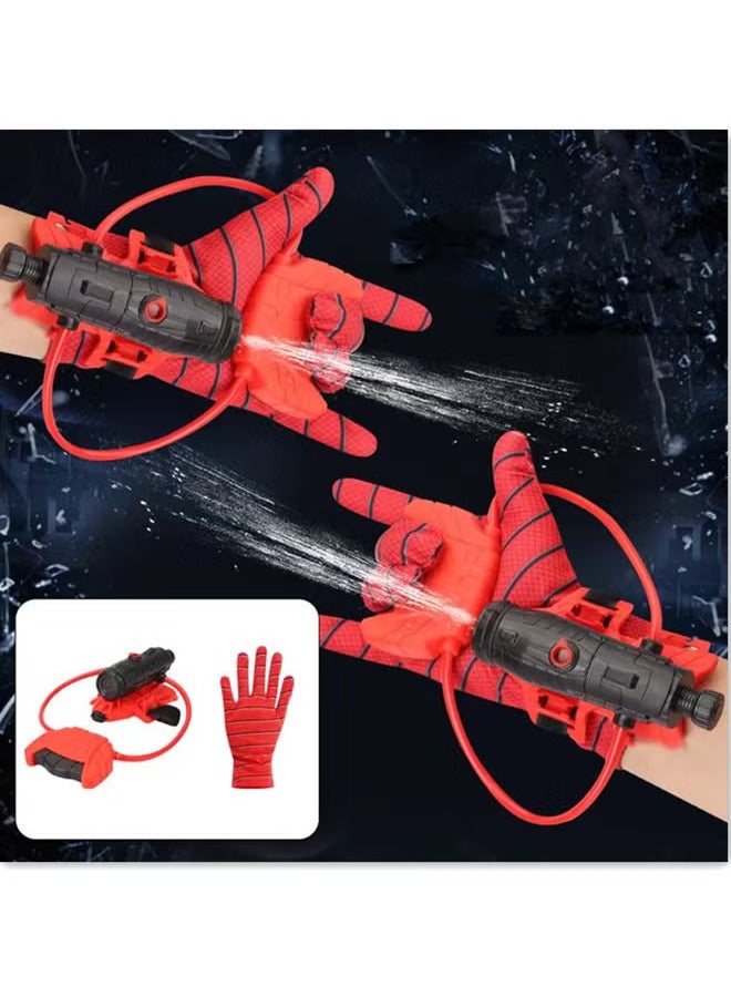 Spider Web Gloves Shooters Costume Toy for Kids Girl Boys, Spiderman Water Gun Cosplay Launcher Action Figure with Wrist Toys Birthday Party Decorations, Children Educational Toys Hero Launcher