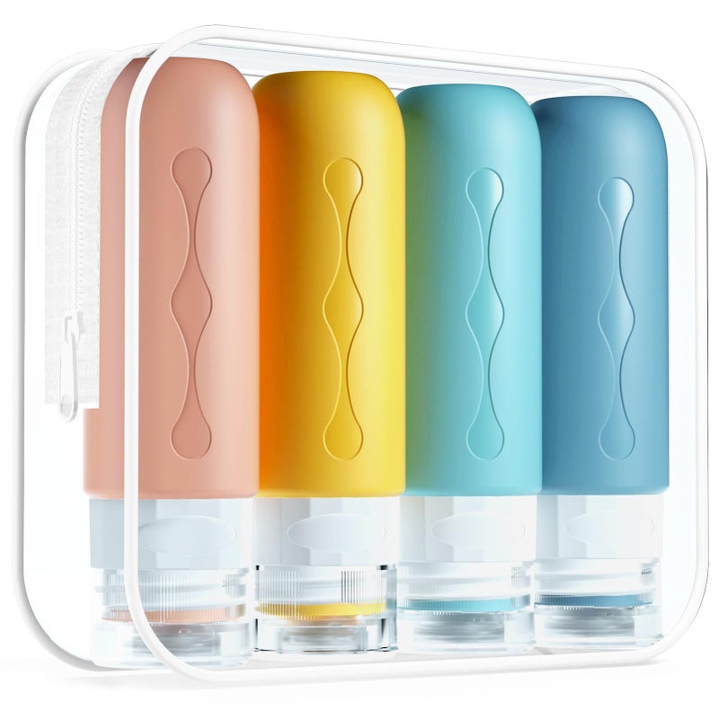 Gemice Travel Bottles for Toiletries, Tsa Approved, Travel Size Containers, BPA Free Leak Proof Tubs Refillable Liquid Accessories for Cometic Shampoo and Lotion Soap - Image 1