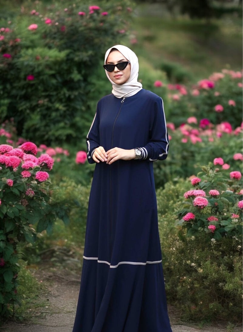 OLUDENIZ Luxurious Turkish-Made Abaya Dress for Girls - A Perfect Blend of Elegance and Modern Sophistication  - Image 2