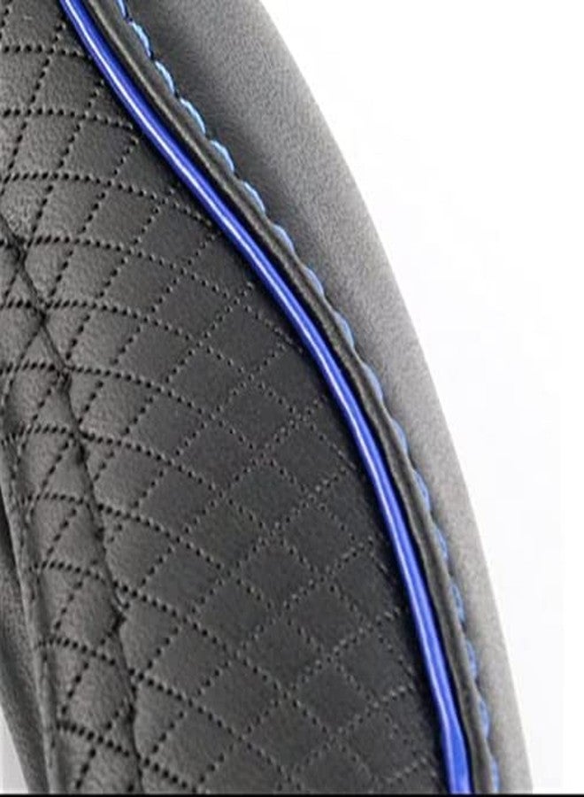 Reswish ESEWALAS Universal Car Steering Wheel Cover,Anti-Slip Leather Steering Wheel Cover,Sports Style Steering Wheel Protector,Car Interior Accessories Auto Steering Wheel Covers (Black with Blue) - Image 4