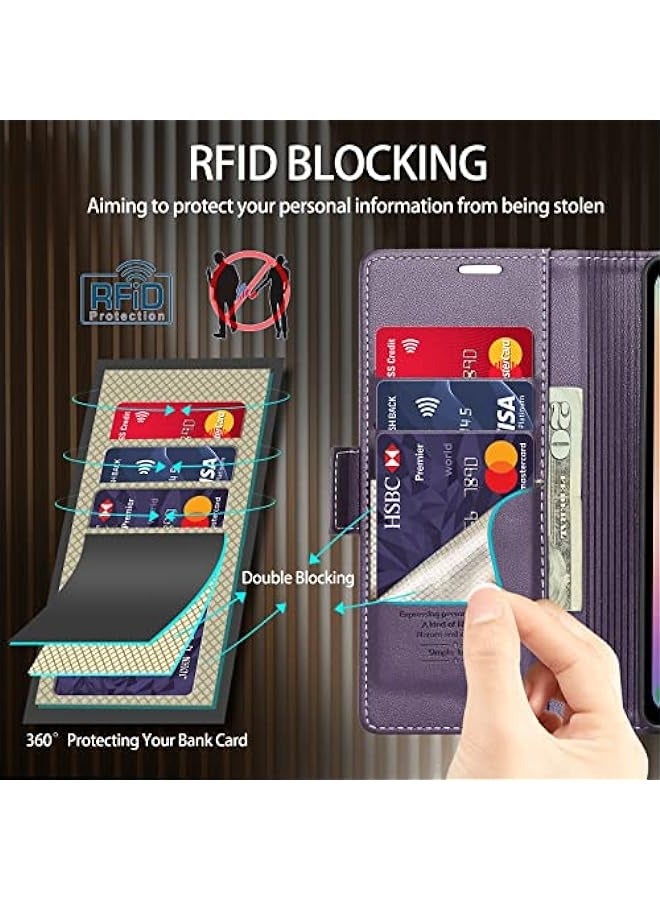 CaseMe Samsung Galaxy S10+ Plus Leather Wallet Case - Fashion Purple - Image 2