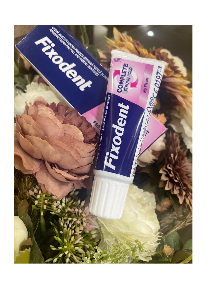 Fixodent Cream complete STRONG HOLD no flavor 47gm 