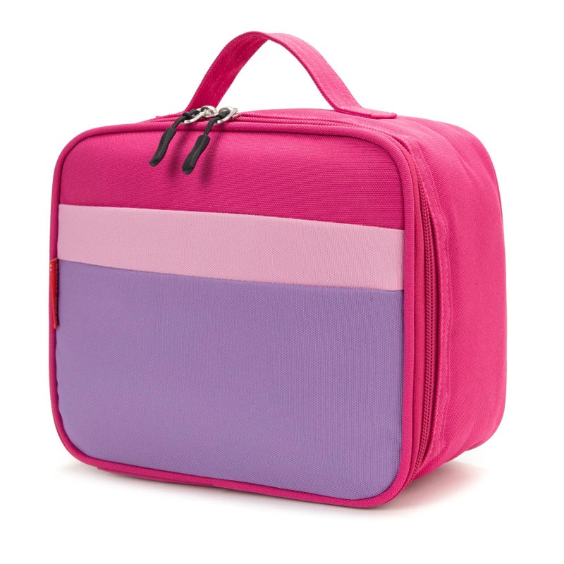حقيبة غداء معزولة للأطفال من هاولاندر للأولاد والبنات بحجم قياسي للمدرسة باللون الأرجواني اللامع