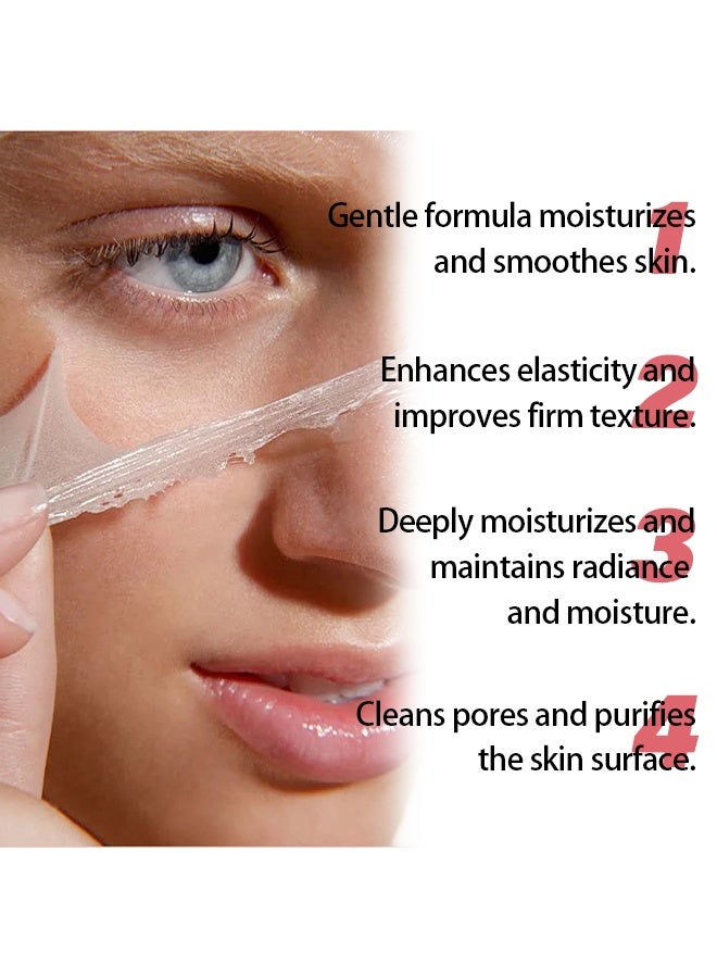 هويجي قناع تقشير الكولاجين، قناع وجه مقشر ليلي لزيادة المرونة، الترطيب، إشراقة البشرة الزجاجية، شد وتماسك، ترطيب، مستحضرات العناية بالبشرة الكورية 100 جم - Image 3