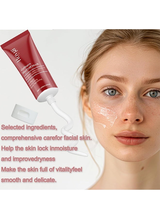 هويجي قناع تقشير الكولاجين، قناع وجه مقشر ليلي لزيادة المرونة، الترطيب، إشراقة البشرة الزجاجية، شد وتماسك، ترطيب، مستحضرات العناية بالبشرة الكورية 100 جم - Image 2