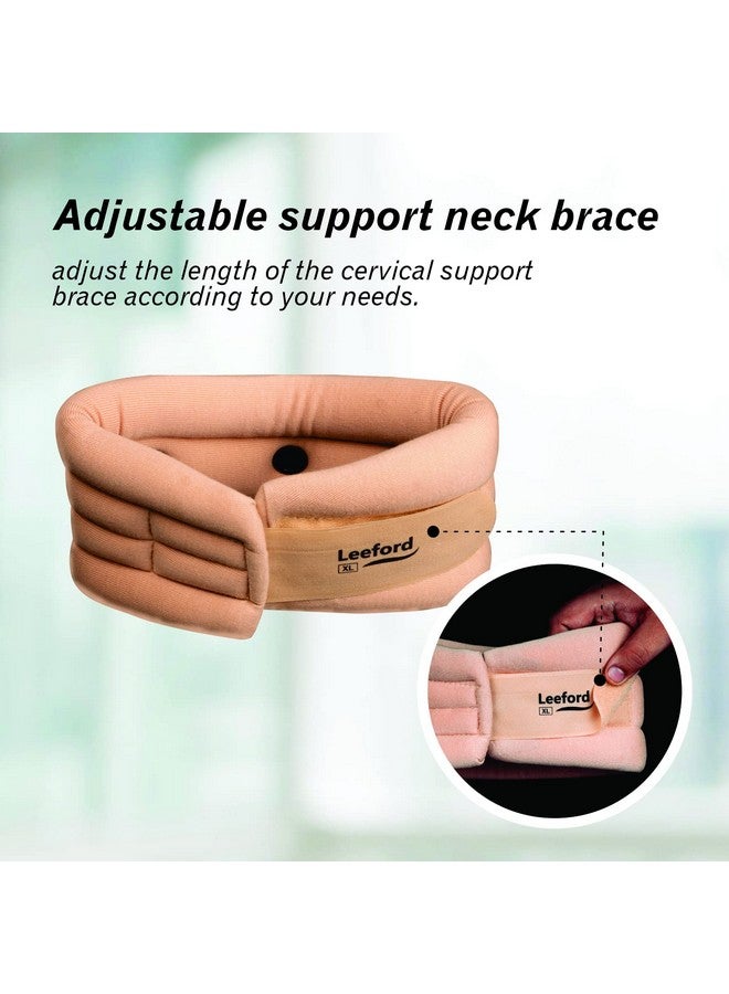 Leeford Cotton Soft Cervical Collar With Support & Adjustable With Velcro|Neck Brace For Comfort|Relieves Pain|Highly Comfortable|Perfect Support For Men&Women-(3.9'Height,Medium Size) - Image 4
