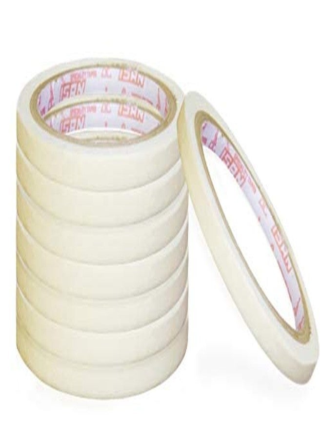 ISAN شريط لاصق ورقي متعدد الأغراض من ISAN®، عرض 8 مم (1/3 بوصة تقريبًا) × طول 20 مترًا (8 قطع) - Image 1