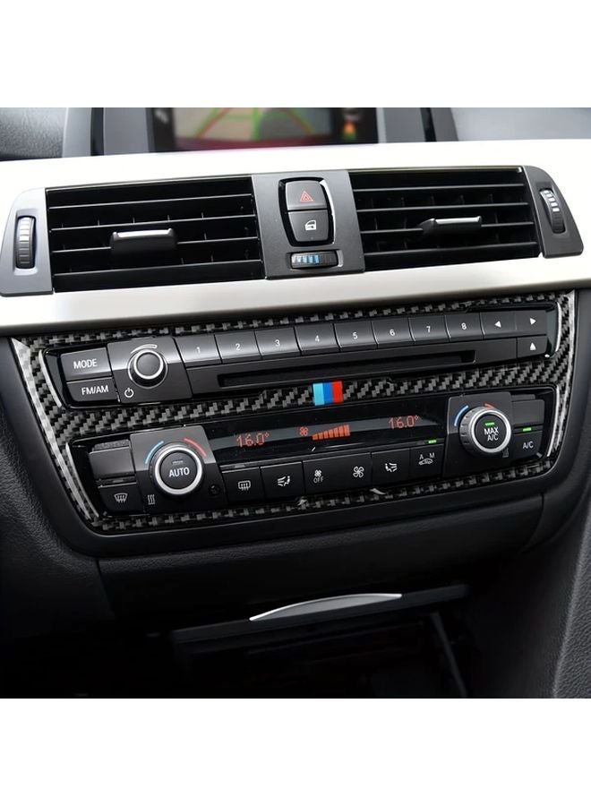 Black Carbon Fiber Car CD Panel Cover Compatible with BMW F30 F31 F34 Models 2013 2019 - Image 5