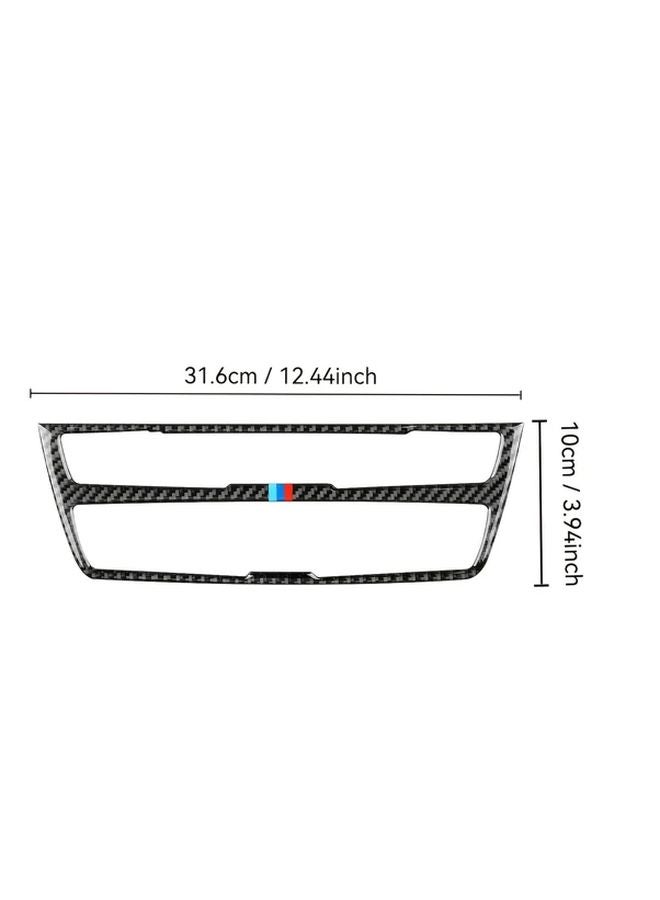 Black Carbon Fiber Car CD Panel Cover Compatible with BMW F30 F31 F34 Models 2013 2019 - Image 2