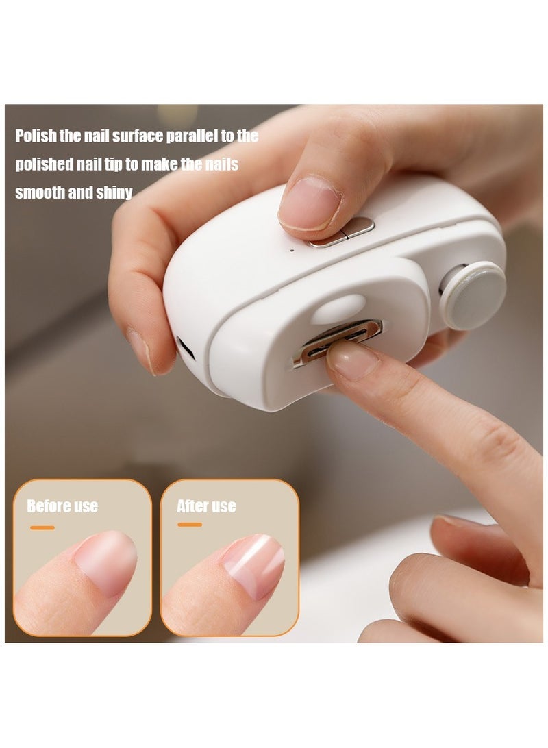 Rechargeable Nail Trimmer Electric Automatic Nail Clipper With Lighting Electric Polishing Nail Clipper（85*68MM） - Image 4