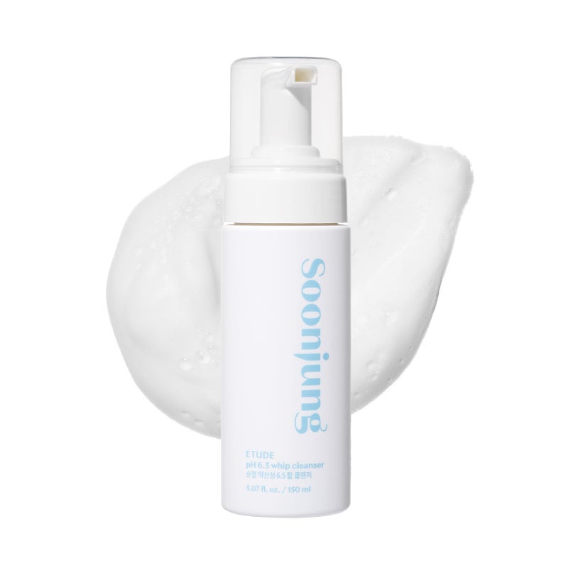 ETUDE SoonJung pH 65 Whip Cleanser 507 floz 150ml 23AD  Non Comedogenic  Hypoallergenic Soft Bubble Hydrating Facial Cleanser for Sensitive Skin  LowpH Korean Face Wash  KBeauty