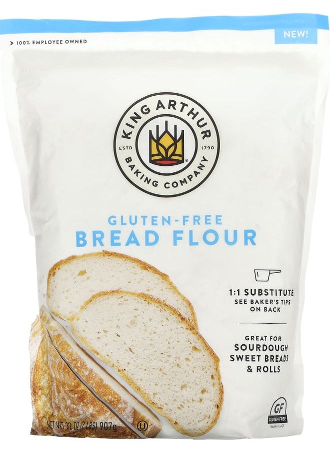 KING ARTHUR BAKING COMPANY Gluten Free Bread Flour 2 lbs (907 g) 