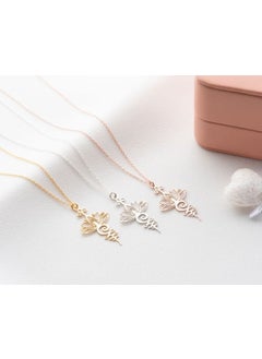 Angora Silver Lotus Necklace Unalome Yoga Necklace  - Image 3