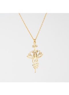 Angora Silver Lotus Necklace Unalome Yoga Necklace  - Image 5