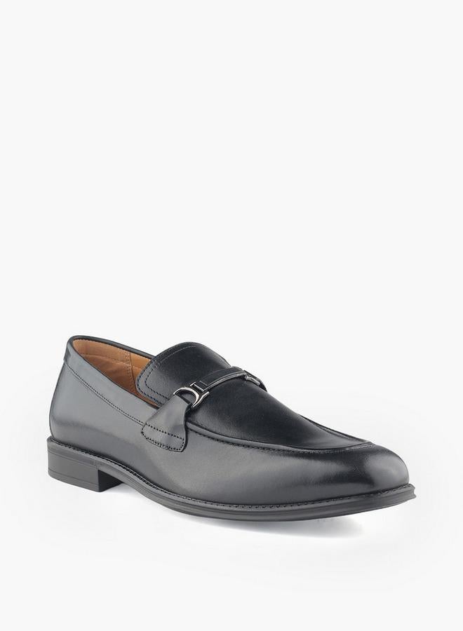DUCHINI Men Metallic Accent Slip-On Loafers - Image 2