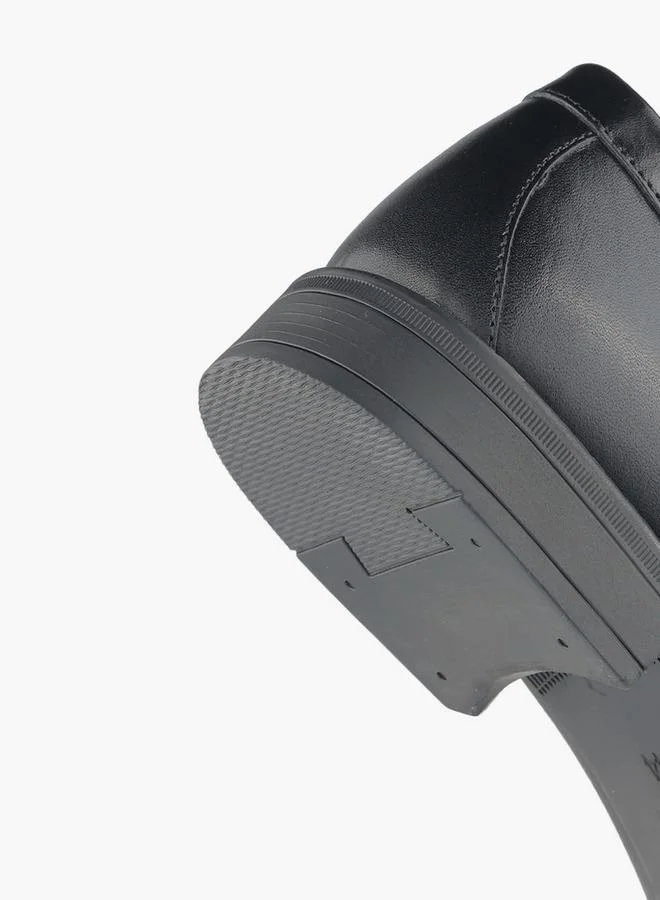 Duchini BLACK Men Metallic Accent Slip-On Loafers for Men | Best Price UAE