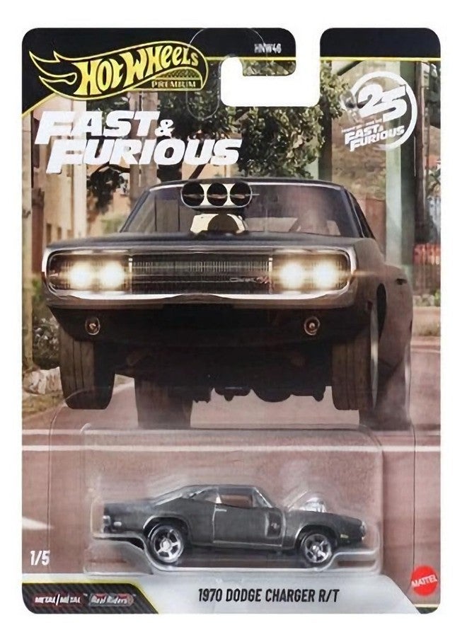 Hot Wheels Premium Fast & Furious 25th Anniversary Die-Cast Cars, Set of 5, 1:64 Scale HNW46-956Q - Image 2