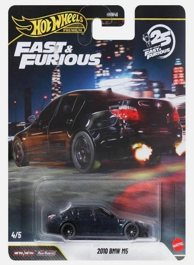 Hot Wheels Premium Fast & Furious 25th Anniversary Die-Cast Cars, Set of 5, 1:64 Scale HNW46-956Q - Image 5