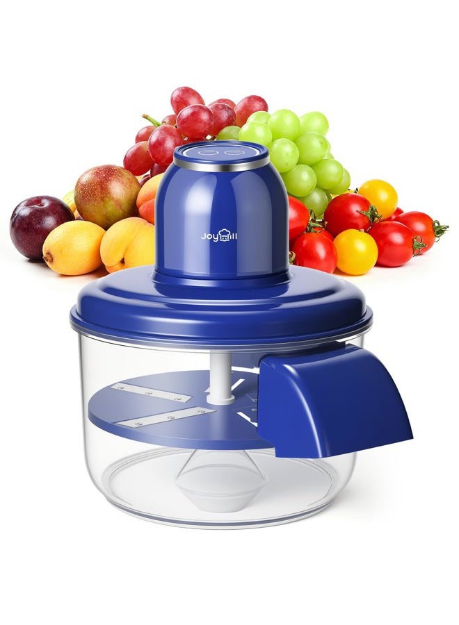 JOYHILL Electric Grape Peeling Machine, Automatic Fruit and Garlic Peeler for Grape Tomato Cherry, 50W Motor with Stainless Steel Blades, Rechargeable Cordless Kitchen Peeling Tool (Blue-1PC) - Image 1