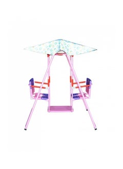 Double swing for children, children's swing with canopy, multi-colored