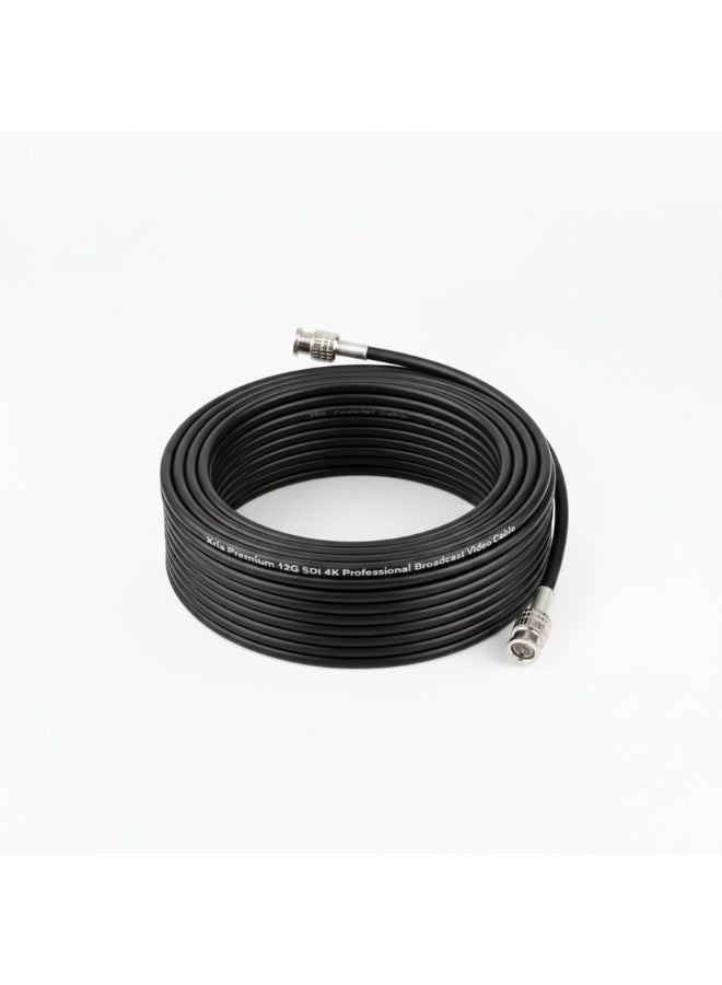 Xria Premium 12G-SDI 4K Broadcast Video Cable – 15m (49ft) Canare BNC to BNC 75Ω Professional SDI Cable for Studio, Cameras, Switchers & Live Streaming - Image 1