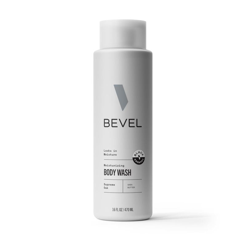 Bevel Bevel Moisturizing Body Wash for Men  Supreme Oak Scent with Shea Butter Vitamin B and Coconut Oil 16 Oz Packaging May Vary