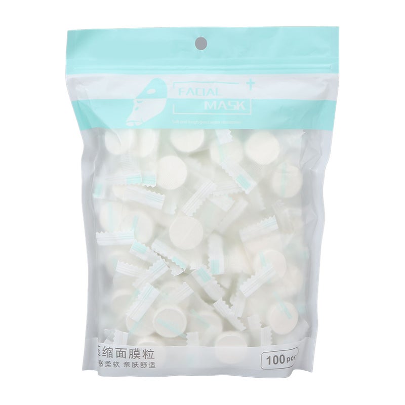 100pcs Disposable Compressed Facial Mask Sheet Home DIY Non Woven Facial Mask Paper for Skin Care - Image 2