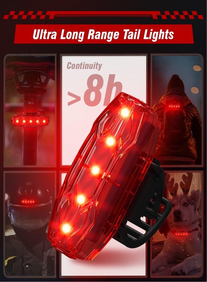 POSUGEAR Bike Lights for Night Riding, USB Rechargeable Front Rear Light, Bicycle Headlight Set, Aluminum Light, IPX5 Waterproof Bike Headlight Taillight for Adult Kid Mountain MTB Off-Road Cycling - Image 4