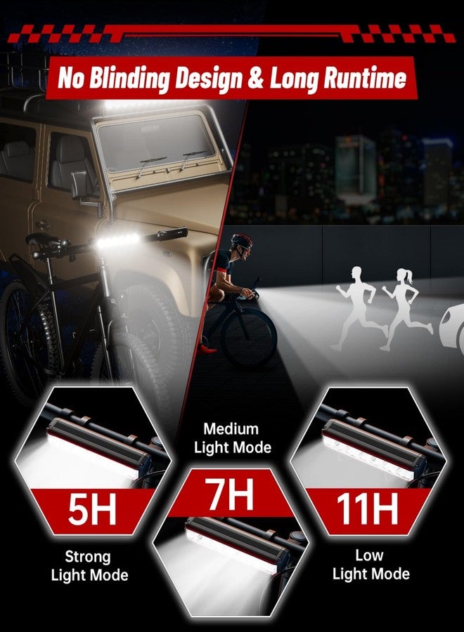 POSUGEAR Bike Lights for Night Riding, USB Rechargeable Front Rear Light, Bicycle Headlight Set, Aluminum Light, IPX5 Waterproof Bike Headlight Taillight for Adult Kid Mountain MTB Off-Road Cycling - Image 3