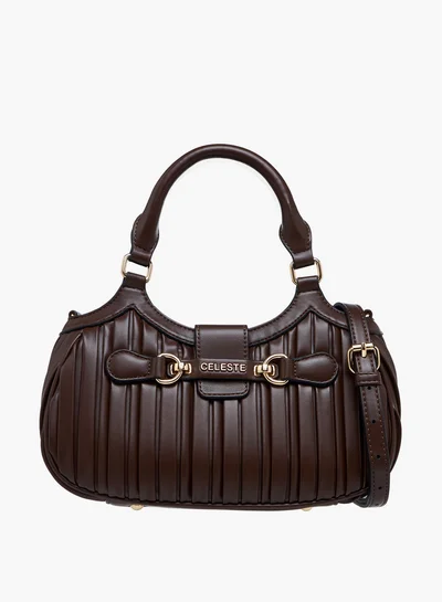 Celeste Pleated Tote Bag with Zip Closure