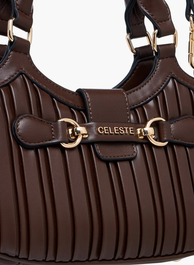 Celeste Pleated Tote Bag with Zip Closure