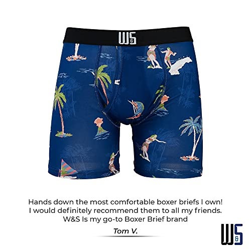 Warriors & Scholars Boxer Briefs For Men Pack Of 6, Ultra Soft, Breathable Quick Dry, Moisture-Wicking Mens Underwear, 428F L - Image 5