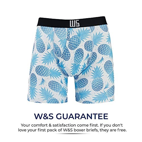 Warriors & Scholars Boxer Briefs For Men Pack Of 6, Ultra Soft, Breathable Quick Dry, Moisture-Wicking Mens Underwear, 428F L - Image 4