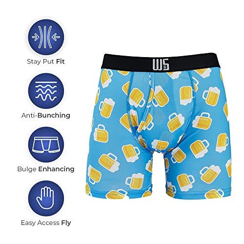 Warriors & Scholars Boxer Briefs For Men Pack Of 6, Ultra Soft, Breathable Quick Dry, Moisture-Wicking Mens Underwear, 428F L - Image 3