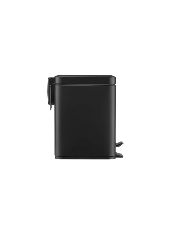 بلاك اند ديكر سليم لاين سلة نفايات وإعادة التدوير بدواسة وإغلاق ناعم أسود 5 لتر 61164 - Image 5