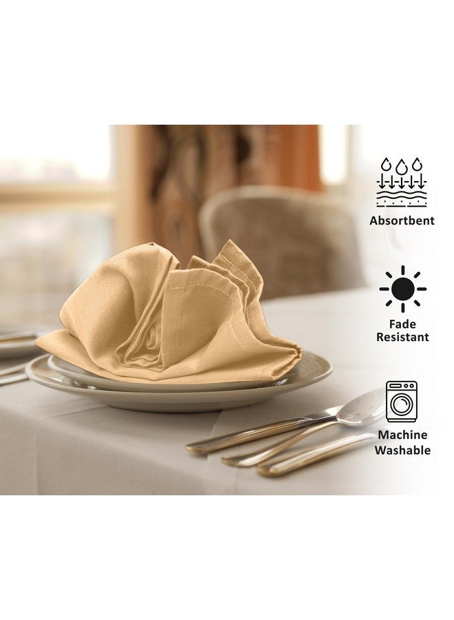 Ruvanti Cloth Napkins Set of 12, 18x18 Inches Napkins Cloth Washable, Soft, Durable, Absorbent, Cotton Blend. Table Dinner Napkins Cloth for Hotel, Lunch, Restaurant, Wedding, Parties - Yellow Gold - Image 5