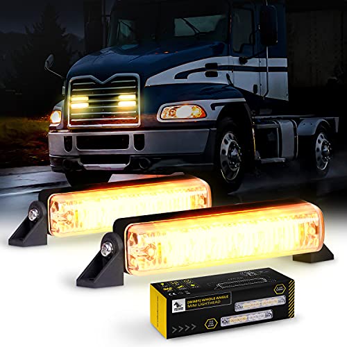 Unicorn Lighting Emergency Lights for Vehicles - WA01 (Blue) 6 LED Strobe Lights for Truck and Cars, IP68 Waterproof, Easy Installation, 360-Degree Rotation Mount (2 Pack) - Image 1