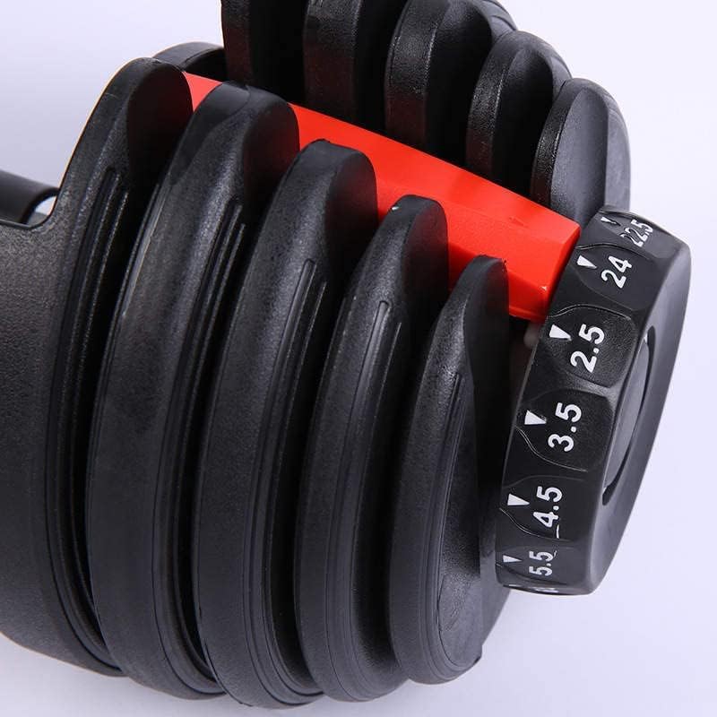 DEXO 24kg Adjustable Dumbbell – Silicon Steel Construction, Space-Saving Single Dumbbell for Home Gym, Strength Training & Muscle Building (Black) - Image 2