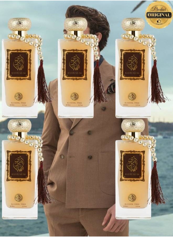 ALFAKHR - 5 Pieces Ameri Musk Perfume 100ML - Image 1