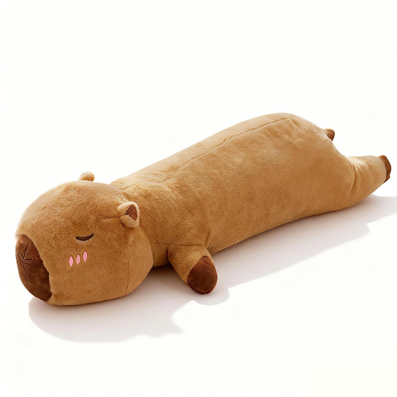 SHINUOER Capybara Plush Cute Capybara Stuffed AnimalLong Capybara Body Pillow Funny Plushies Soft Pillow Toy Gifts for Girls Boys 196 Inch - Image 3