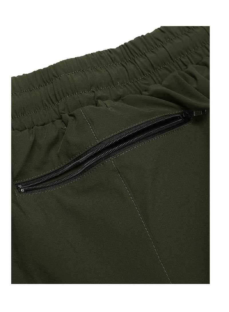 Men's 2 Pack Gym Workout Shorts Quick Dry Bodybuilding Weightlifting Pants Training Athletic Running Jogger with Pockets（Black + Green,L） - Image 2