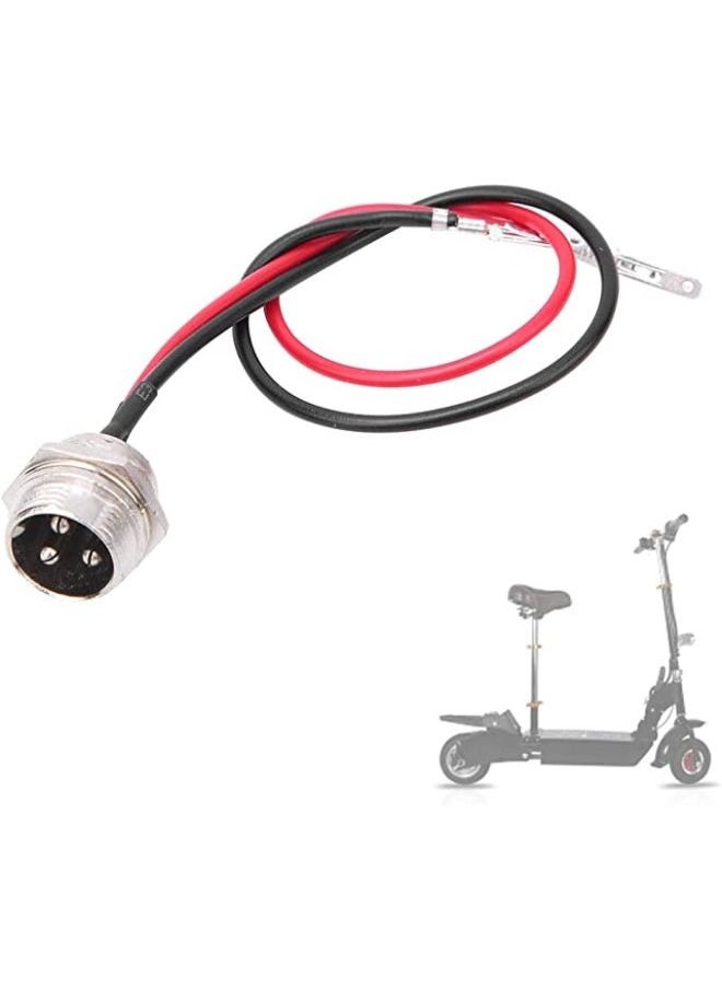 SHOPI Scooter Charging Connector, 6pcs 23cm 3 Pin 2 Wire Charging Port Connector Electric Scooter Charging Port for Plug Socket Battery Charger  - Image 1