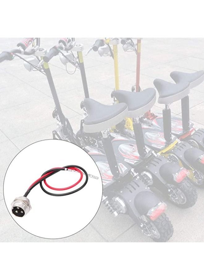 SHOPI Scooter Charging Connector, 6pcs 23cm 3 Pin 2 Wire Charging Port Connector Electric Scooter Charging Port for Plug Socket Battery Charger  - Image 2