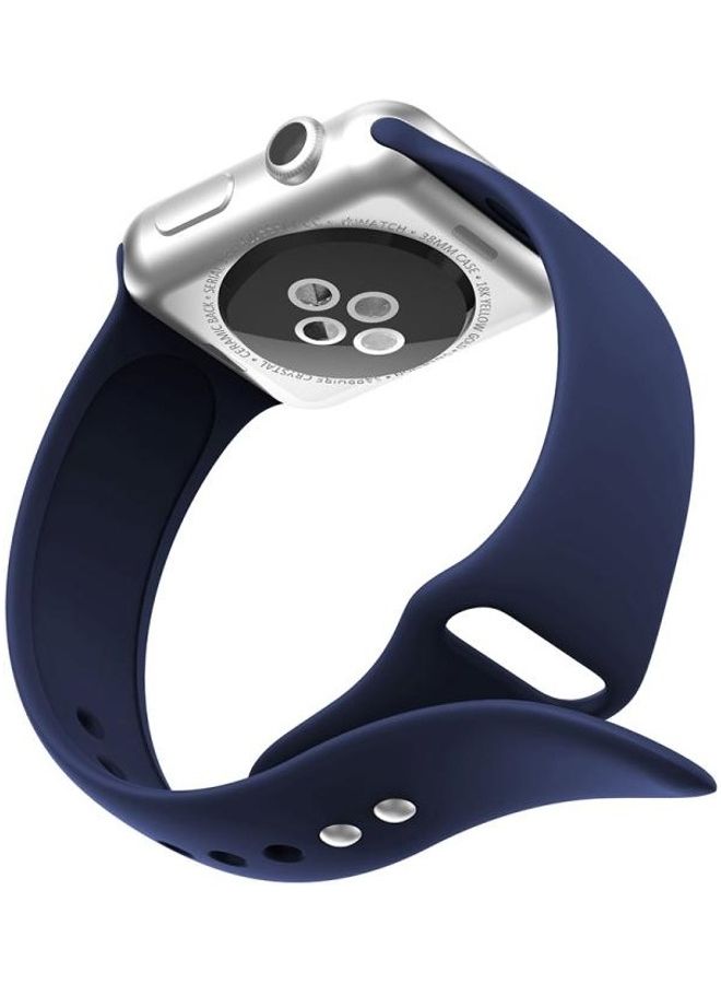 BGM Replacement Band for Apple Watch Series 1/2/3/4/5/6/SE 38/40mm Dark Blue - Image 4